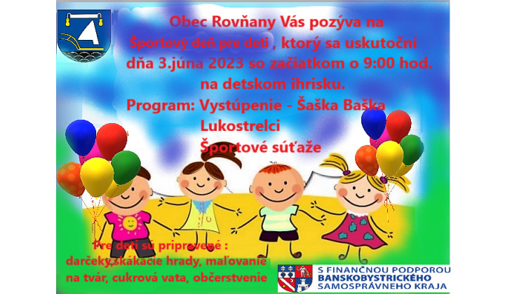 Športový deň pre deti - 03.júna 2023