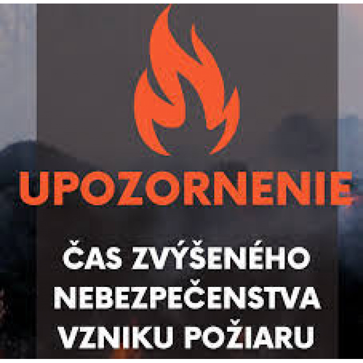 Vyhlásenie času zvýšeného nebezpečenstva vzniku požiaru od 30.06.2026 od 00:00 hodiny do odvolania